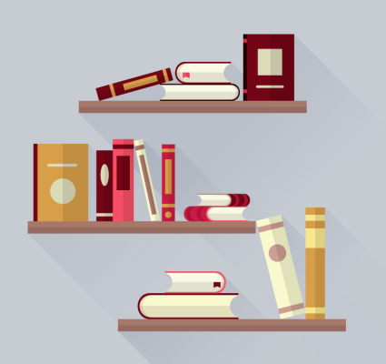 Tres capa de material vector estante