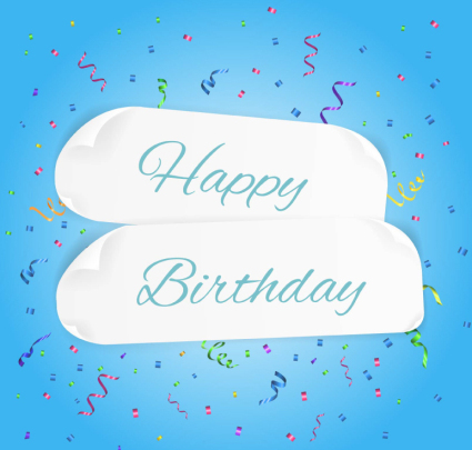 Cumpleaños vector material adhesivo feliz