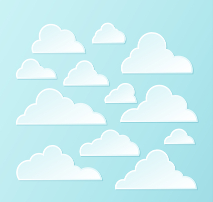 Nubes blancas Vectores de diseño