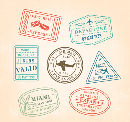 7 del matasellos material de diseño vectorial de la aviaci車n