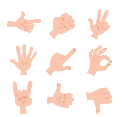 Materiales gesto vector 9 de dibujos animados