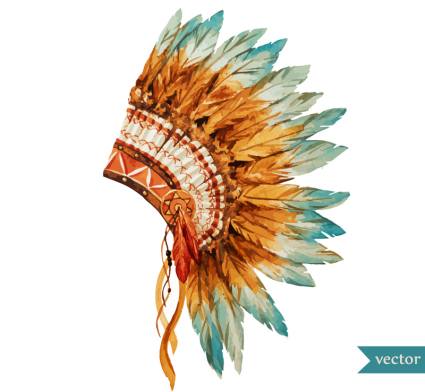 Agua Pintado jefe indio sombrero vector