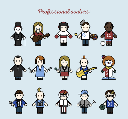15 carrera creativa cifras vector