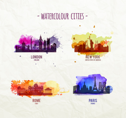 Dibujo 4 Urbano de diseño vectorial