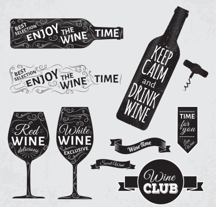 10 p芍rrafo elemento creativo vector vino
