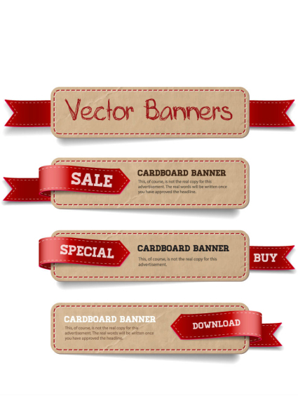 4 marketing creativo de material vector de la bandera