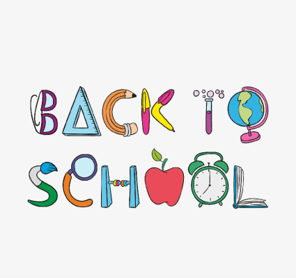 Regreso al hogar creativo material de WordArt vectorial
