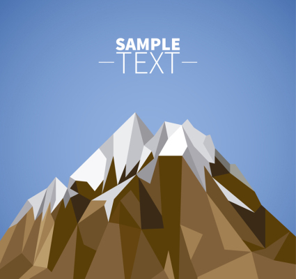 Nevado de diseño vectorial abstracto