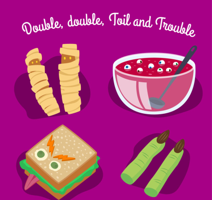 Vector de material alimentos 4 creativo de Halloween