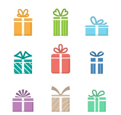 Material de diseño vectorial 9 regalo creativo