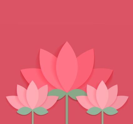 Simples de loto rosa Vectores de diseño
