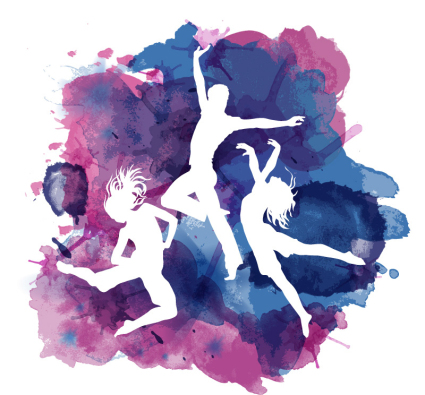Figuras del baile de la silueta con el vector de tinta