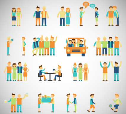 El p芍rrafo 17 de dibujos animados icono material de vectores amigo