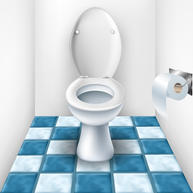 Baño material de diseño vectorial pintado a mano