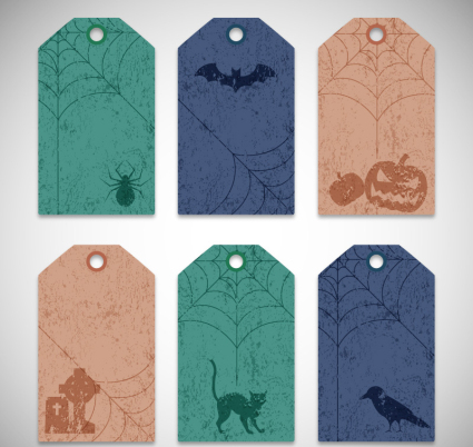 6 efecto de Halloween hacer el viejo vector logo