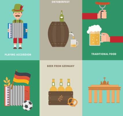 Elemento vector de material 6 fondo Oktoberfest