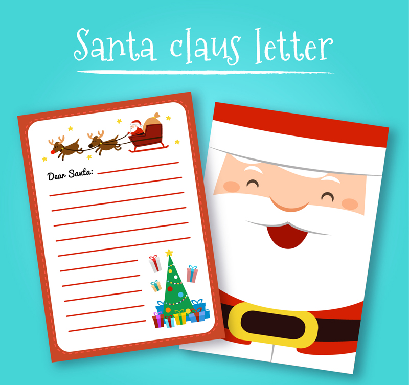 Material de vectores de dibujos animados de Santa Claus Papeler¨ªa