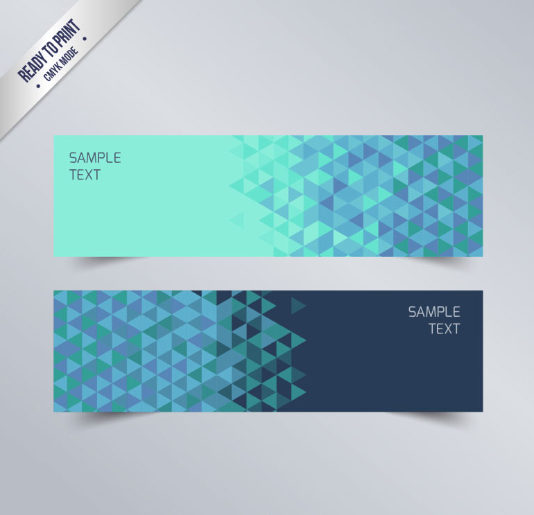 Azul vector de la bandera geom谷trica