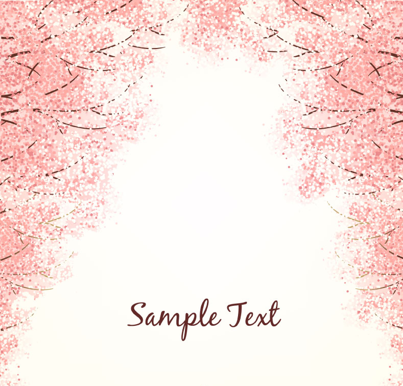 Flor de cerezo pintado de material vector ¨¢rbol