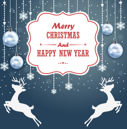 Creativo de Navidad y Año Nuevo de tarjetas de felicitaci車n vector