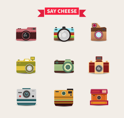 9 color del material de diseño vectorial c¨¢mara
