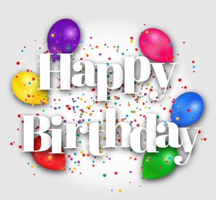 Blanco Feliz cumpleaños arte de la palabra vector
