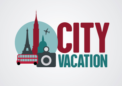Ciudad Creativa material de fondo vacaciones vector