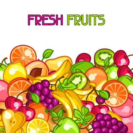 Vector de material frutas frescas Delicioso