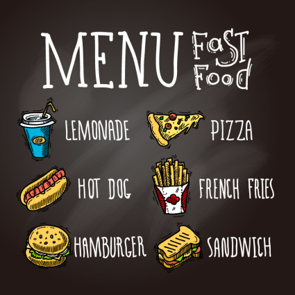 Comida r¨¢pida vectores de diseño de men¨²