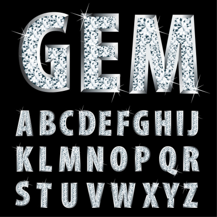 26 material de carta de diseño vectorial creativo diamante