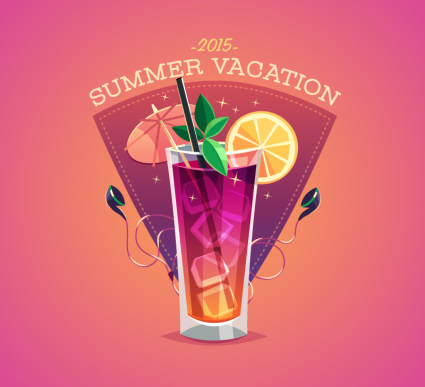 2015 Summer Cocktails posters Vectores
