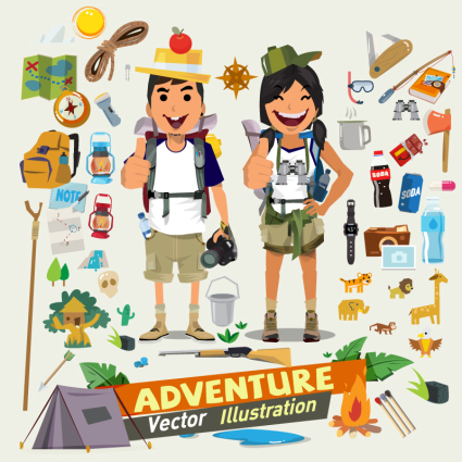 Safari creativo elemento vector de material