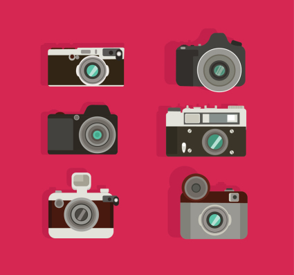 6 elegante c¨¢mara de diseño vectorial