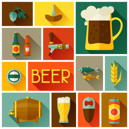 13 p¨¢rrafo elemento material cerveza vector icon