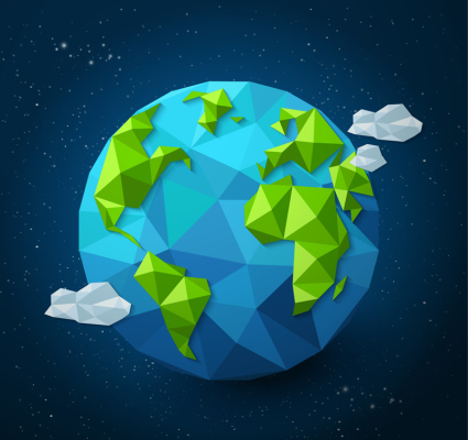 material de vector de diseño creativo azul de la tierra