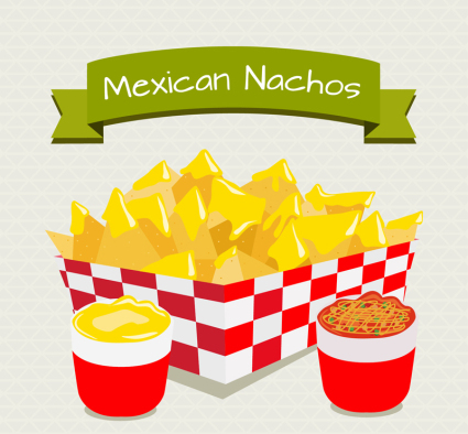 Los nachos mexicanos material de vectores deliciosa