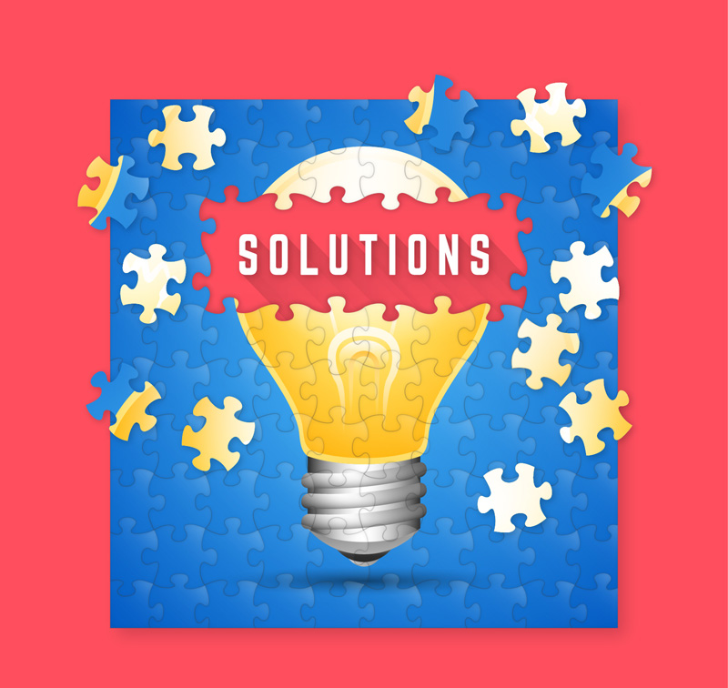 Creativo bombilla de material de vectores de puzzle