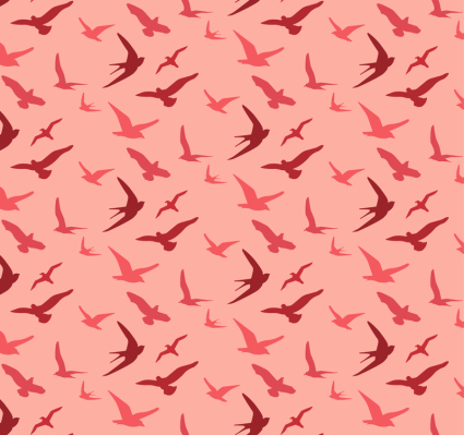 aves de dibujos animados de fondo sin fisuras vector de material