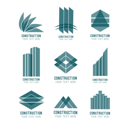 9 Resumen construccin signs vector material
