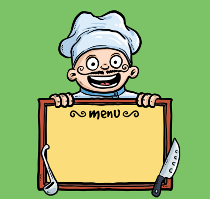 Chef men vector de material de pintura decorativa