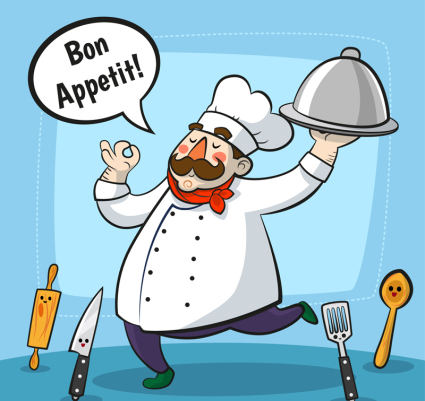 diseño del cocinero de dibujos animados vector de grasa