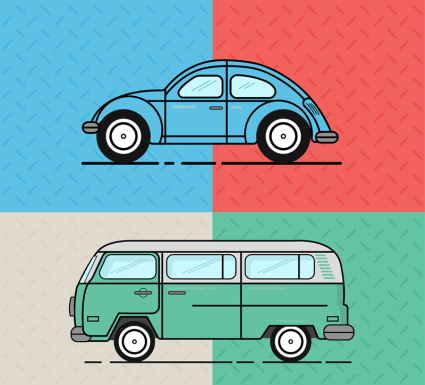 retro vector de material de diseño vectorial 2 de dibujos animados