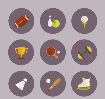 9 elementos de la campaña creativa icono material de vectores