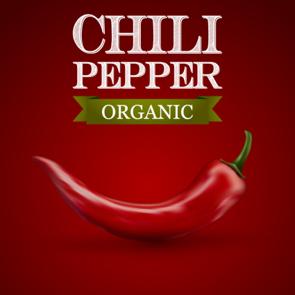 Pimiento rojo vector poster material
