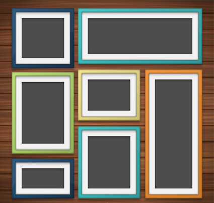 7 material de vector de marco de color