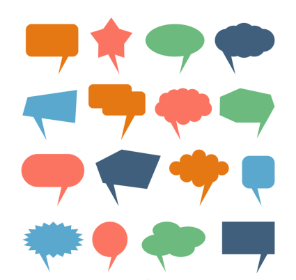 16 color idioma Bubble vector material