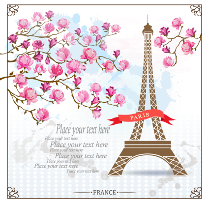 Magnolia y Paris Torre vector material