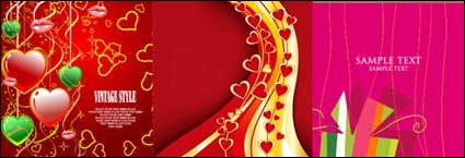 3 elemento precioso Valentine vector de material