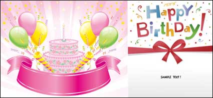 Feliz cumpleaños vectorial material