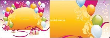 Globos tarjeta de regalo vector material de referencia